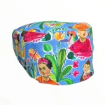 Cuffietta Chirurgica Frida Khalo azzurro_elastico