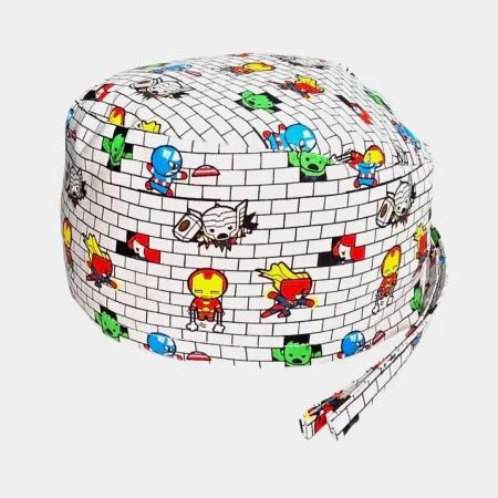 Cuffietta chirurgica supereroi kawaii mattoncini