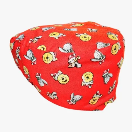 Cuffietta chirurgica Winnie The Pooh natalizia rosso