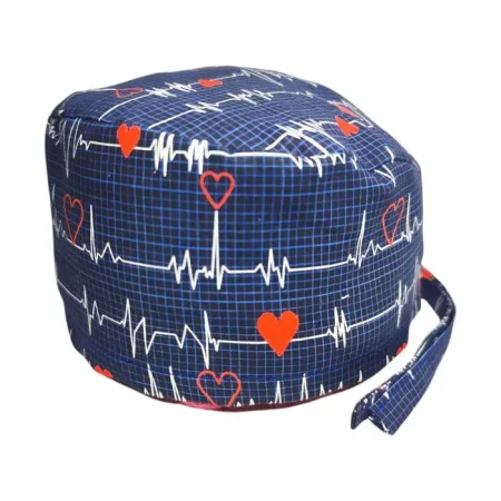 Cuffietta chirurgica Ekg blu quadri