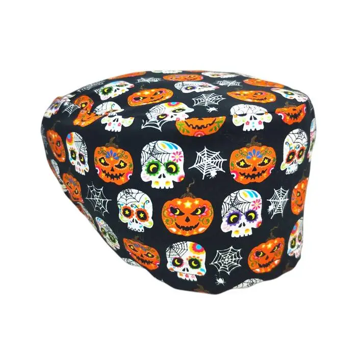 Cuffietta chirurgica teschi e zucche Cuffietta chirurgica teschi e zucche