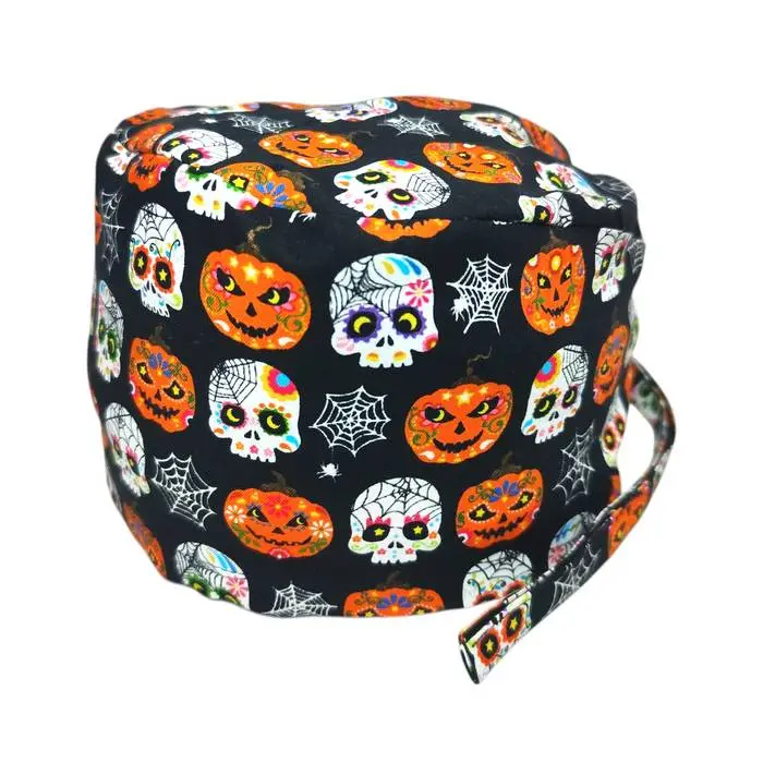 Cuffietta chirurgica teschi e zucche Cuffietta chirurgica teschi e zucche