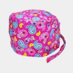 Cuffietta chirurgica Paisley fucsia_elastico