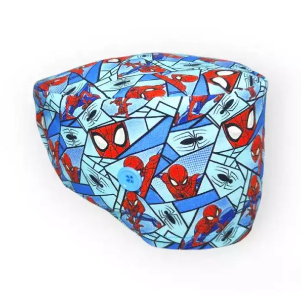 Cuffietta chirurgica Spiderman azzurro