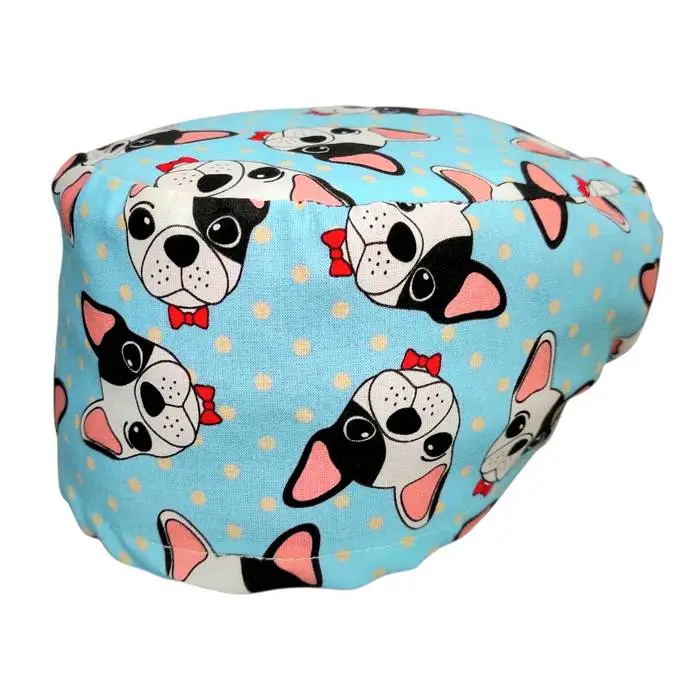 Cuffietta chirurgica Bouledogue francese azzurro Cuffietta chirurgica Bouledogue francese azzurro