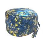 Cuffietta chirurgica blu oro metallico