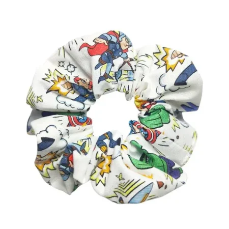 Scrunchie Avengers kawaii bianco