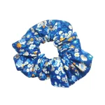 Scrunchie floreale blu