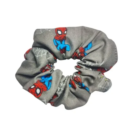 Scrunchie Spiderman kawaii grigio