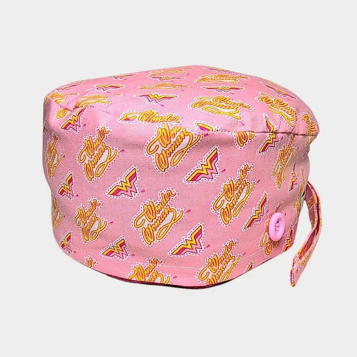 Cuffia chirurgica Wonder Woman logo rosa_laccetti Cuffia chirurgica Wonder Woman logo rosa