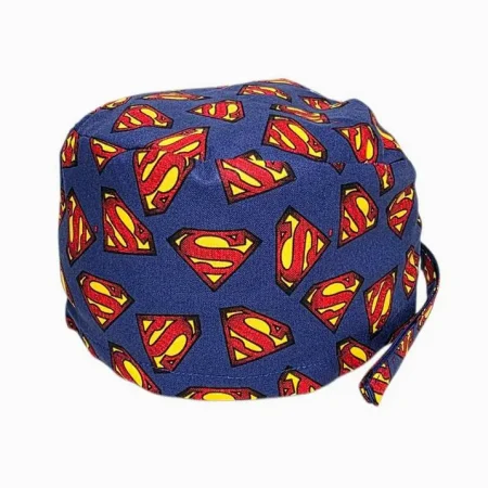 Cuffietta chirurgica Superman logo blu