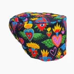 Cuffietta chirurgica cuori sacri nero