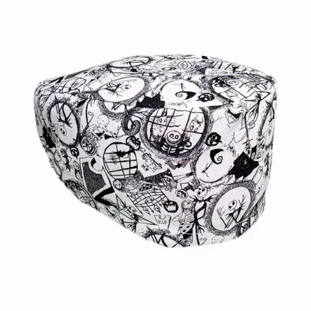 Cuffietta chirurgica Jack bianco nero